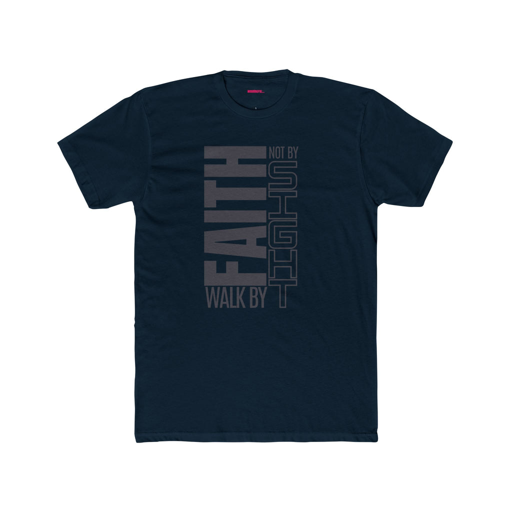 Walk by Faith Unisex T-Shirt – Minimalist Graphic Tee for Modern Christians, Cotton Crew, Casual Faith-Based Shirt, Gift for Him or Her