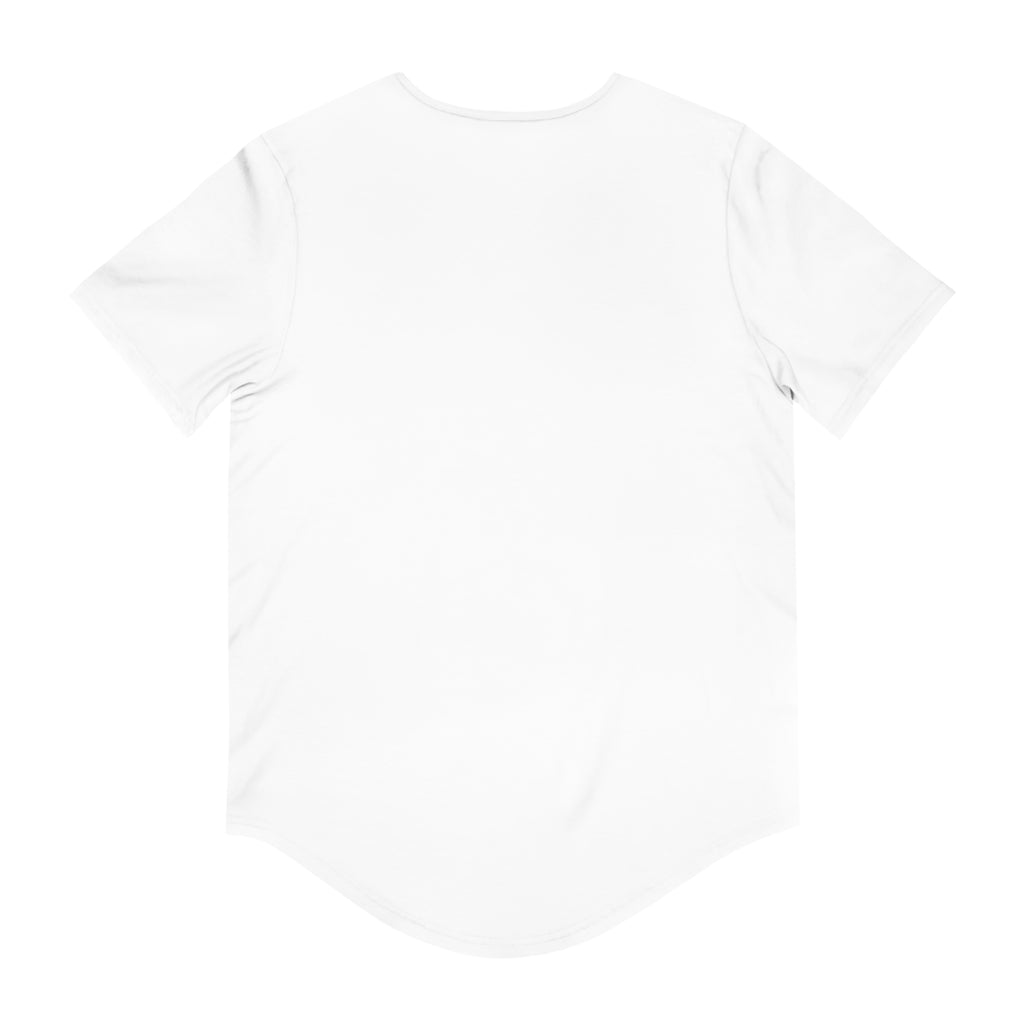 Men's Curved Hem Tee - Stylish Graphic Tee, D Club T-shirt, Casual Wear, Trendy Fashion, Streetwear Essential, Gift for Him