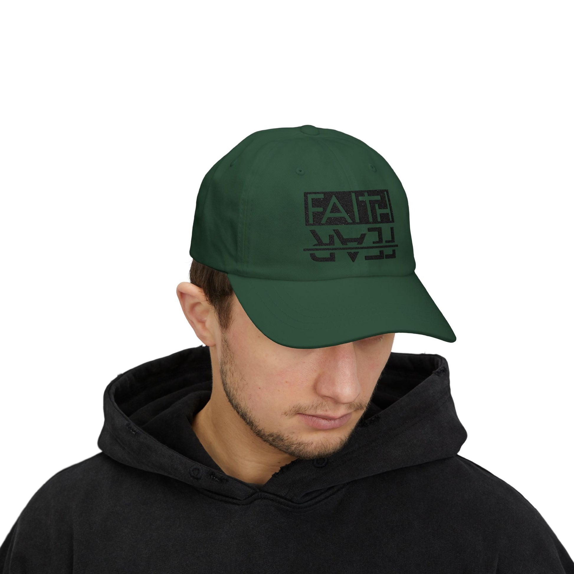Faith over Fear Cap - Motivational Hat, Adjustable White Cap, Gift for Dad, Inspiring Gift Hat, Everyday Wear
