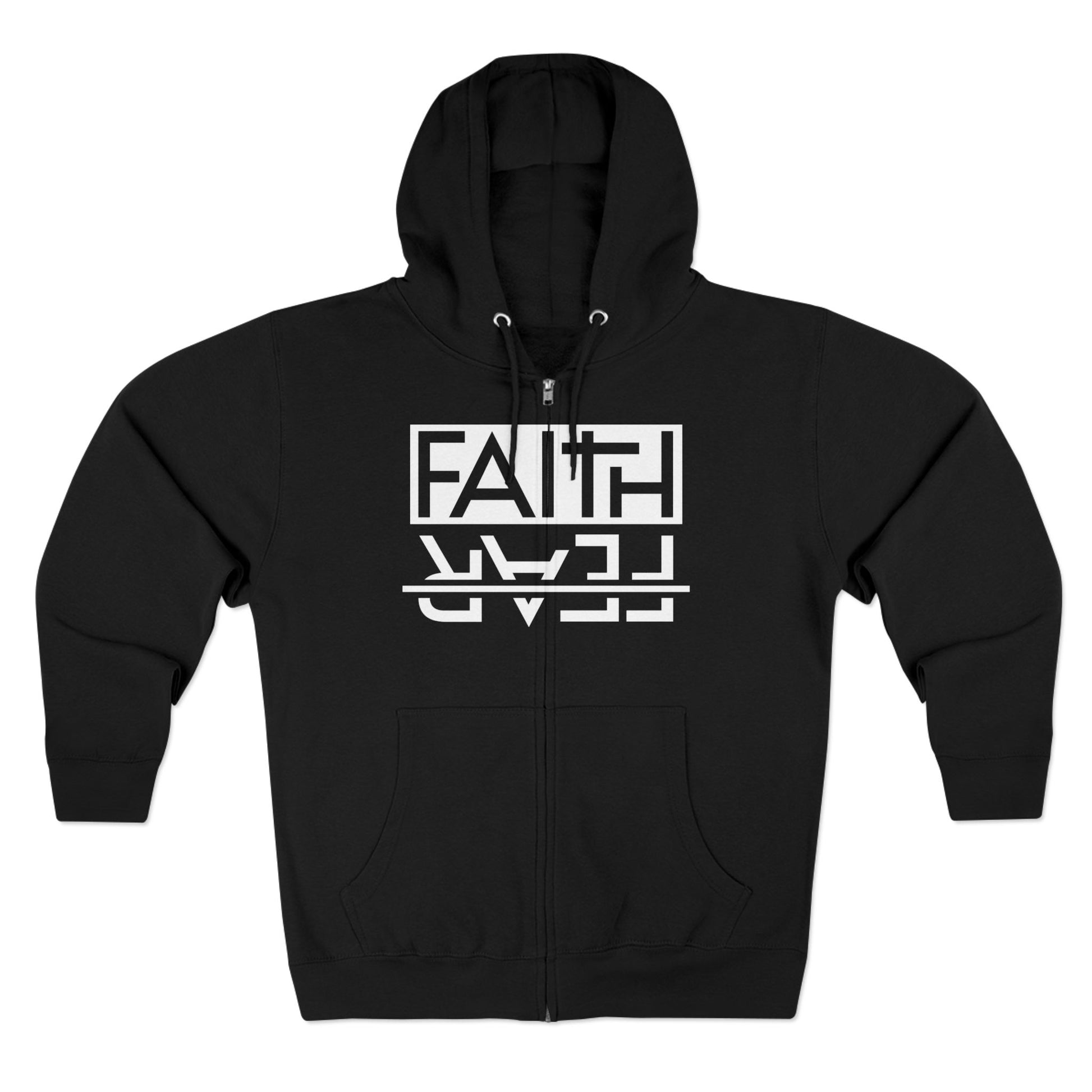 Faith Over Fear, Zip Hoodie, Unisex Hoodie, Cozy Oversized Hoodie, Inspirational Apparel, Versatile Layering Piece, Gift for Motivators, Goat God T-shirt