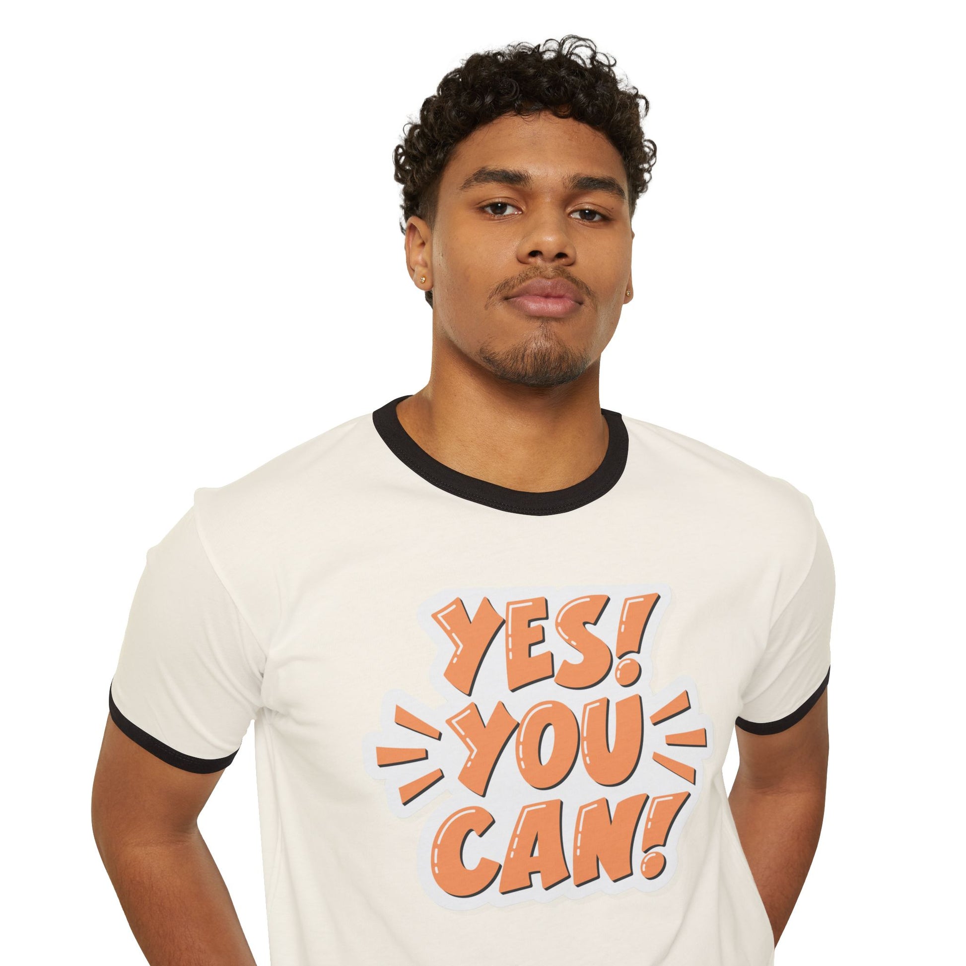 Motivational Unisex Cotton Ringer T-Shirt - Positive Vibes, Inspiring Apparel, Gift for Friends, Everyday Wear, Casual Style