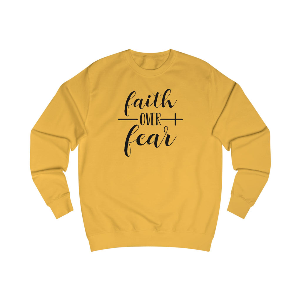 Faith Over Fear Unisex Crewneck – Christian Inspirational Sweatshirt for Everyday Comfort & Style