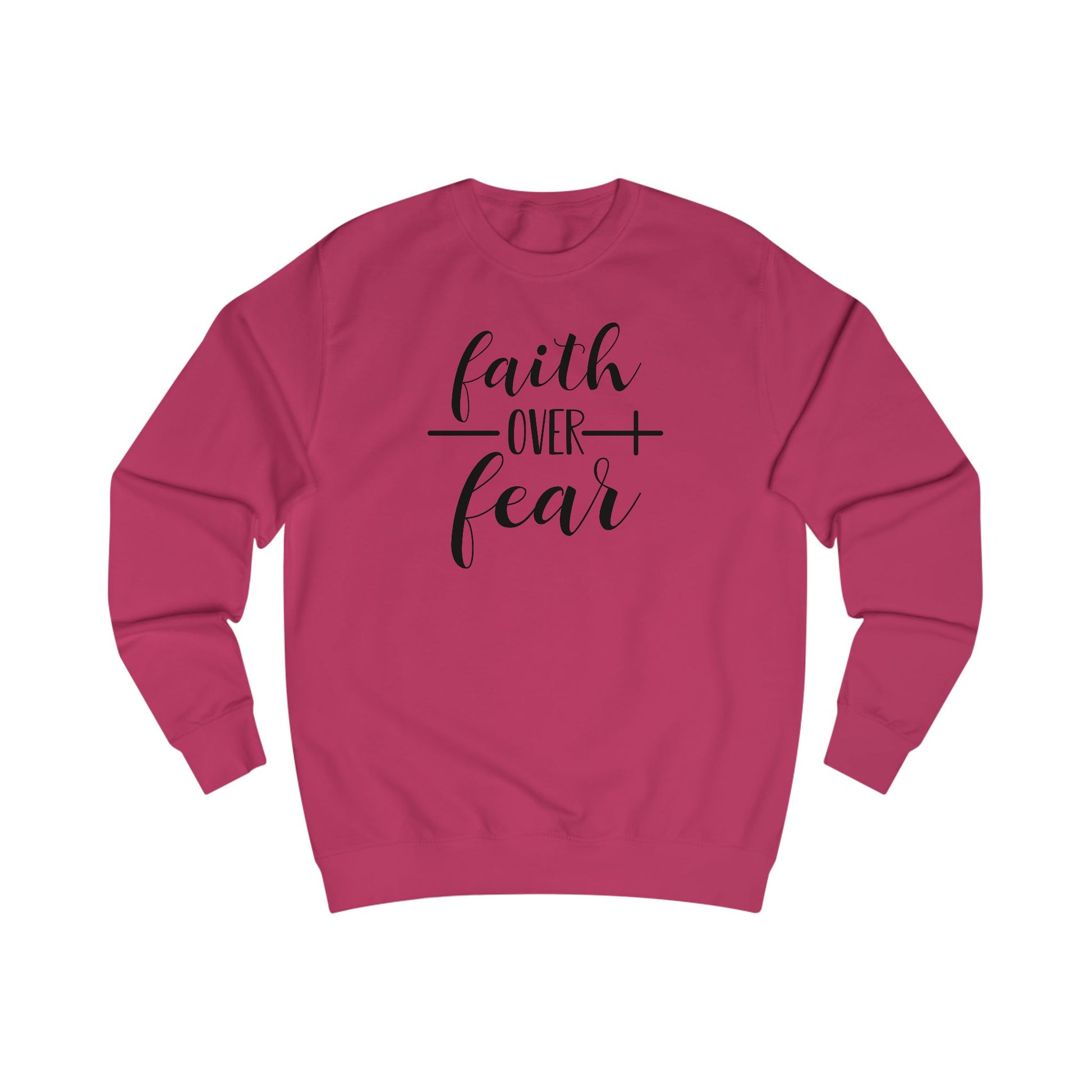 Faith Over Fear Unisex Crewneck – Christian Inspirational Sweatshirt for Everyday Comfort & Style