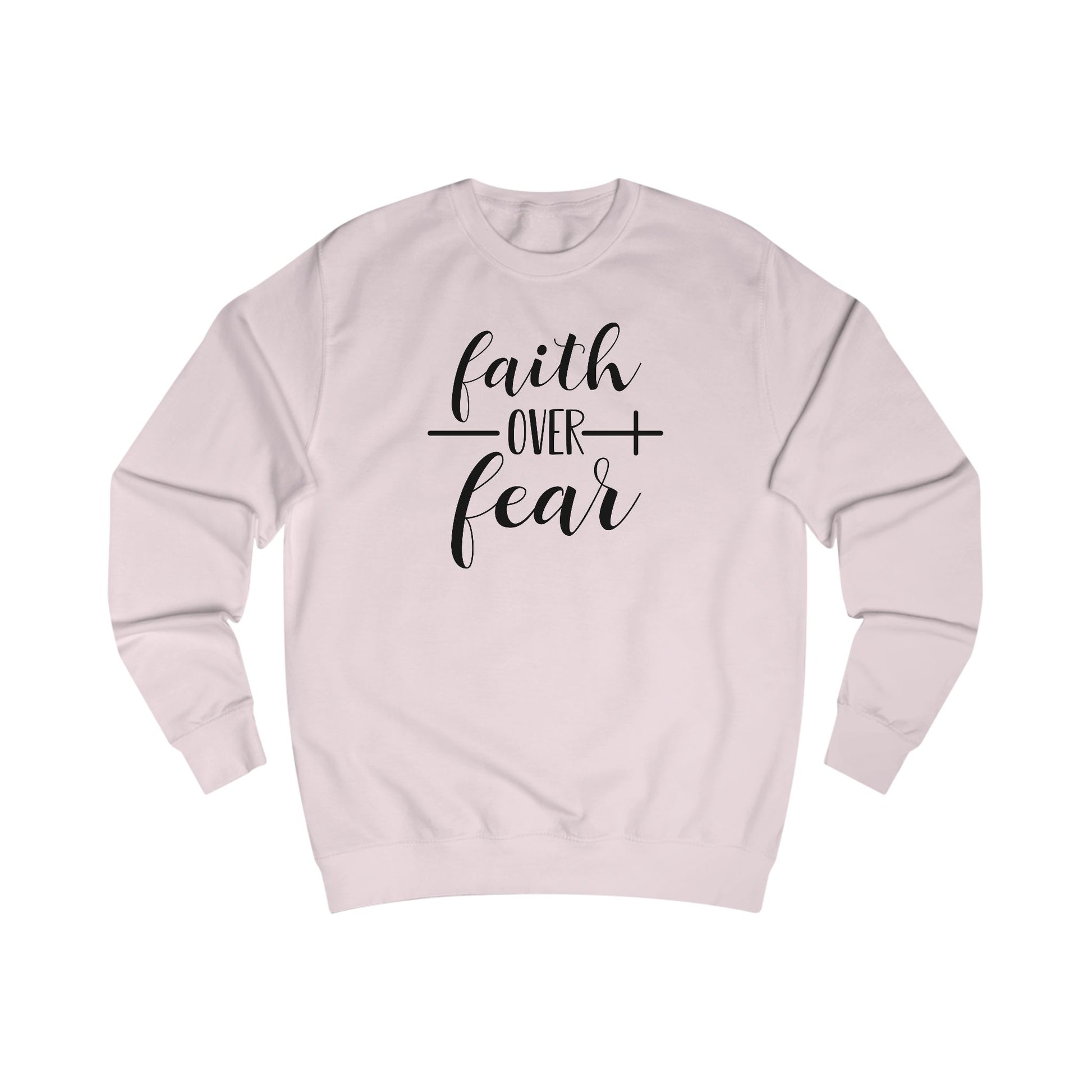 Faith Over Fear Unisex Crewneck – Christian Inspirational Sweatshirt for Everyday Comfort & Style