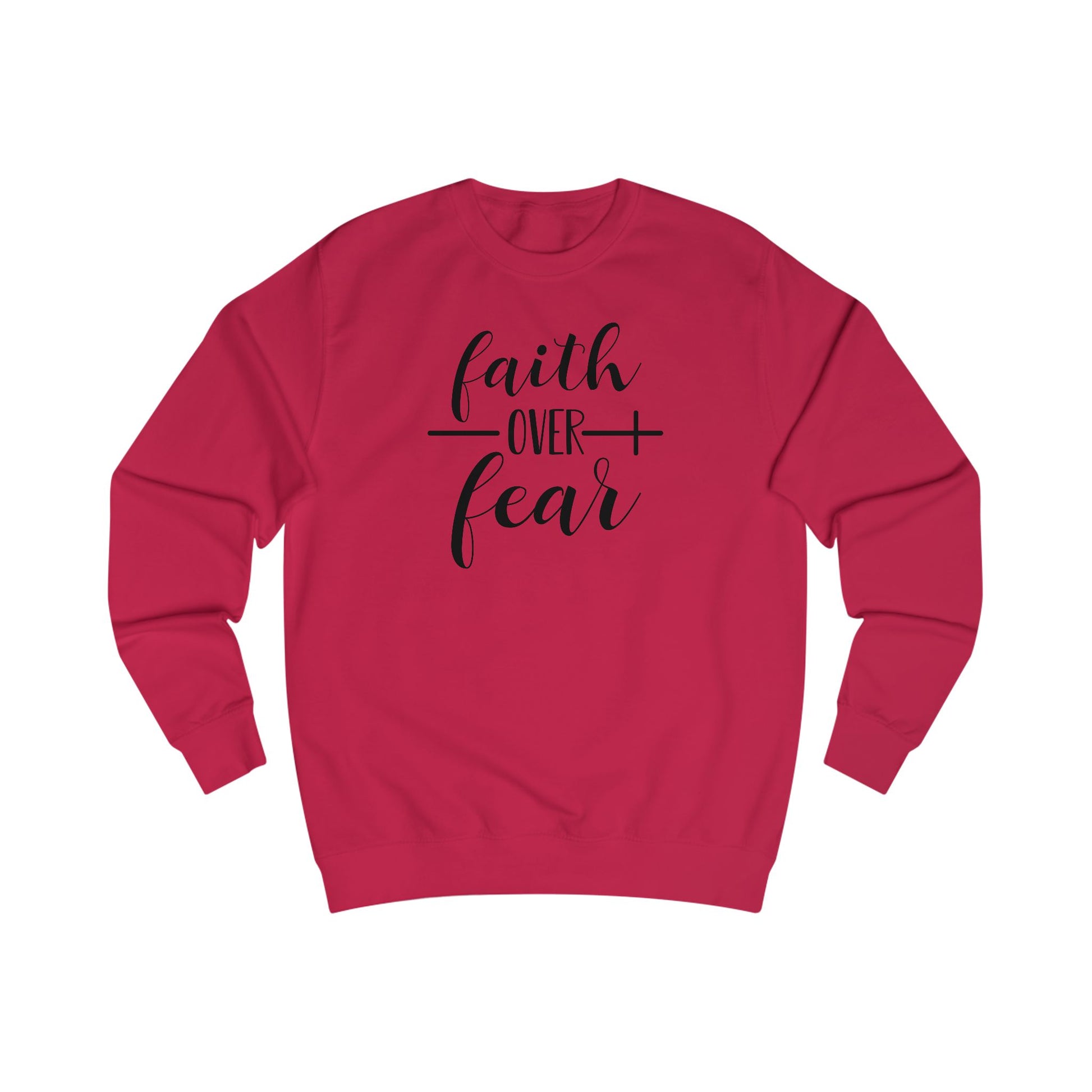 Faith Over Fear Unisex Crewneck – Christian Inspirational Sweatshirt for Everyday Comfort & Style