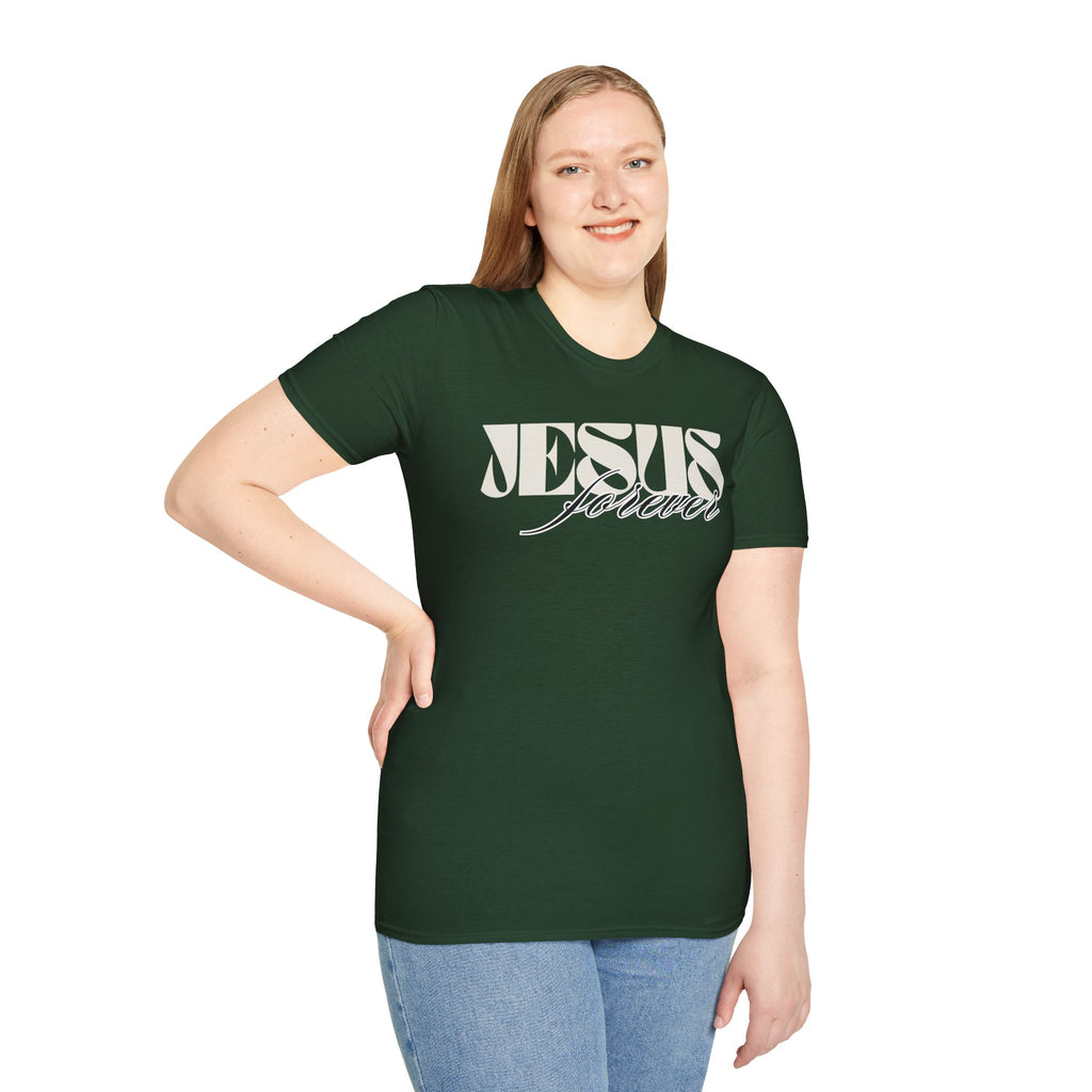 Jesus Forever Unisex T-Shirt | Comfy Casual Tee for Every Occasion, About Jesus Graphic, Classic fit