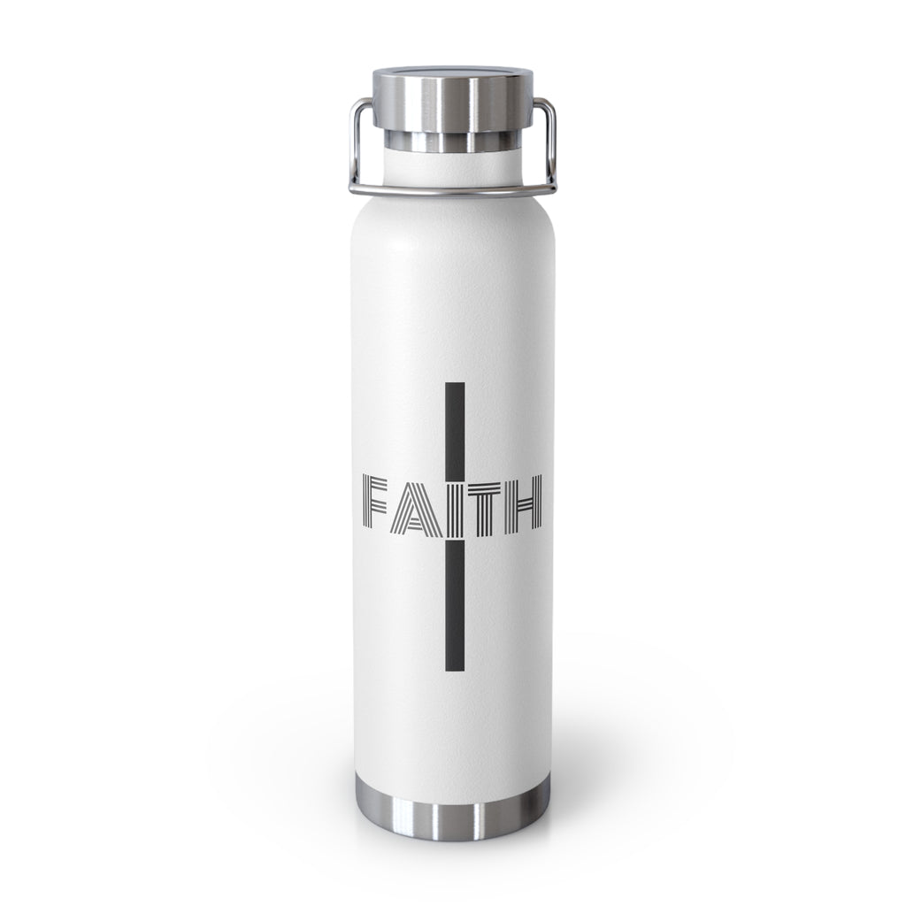 Faith Cross 22oz Insulated Water Bottle — Copper Vacuum Thermal Flask