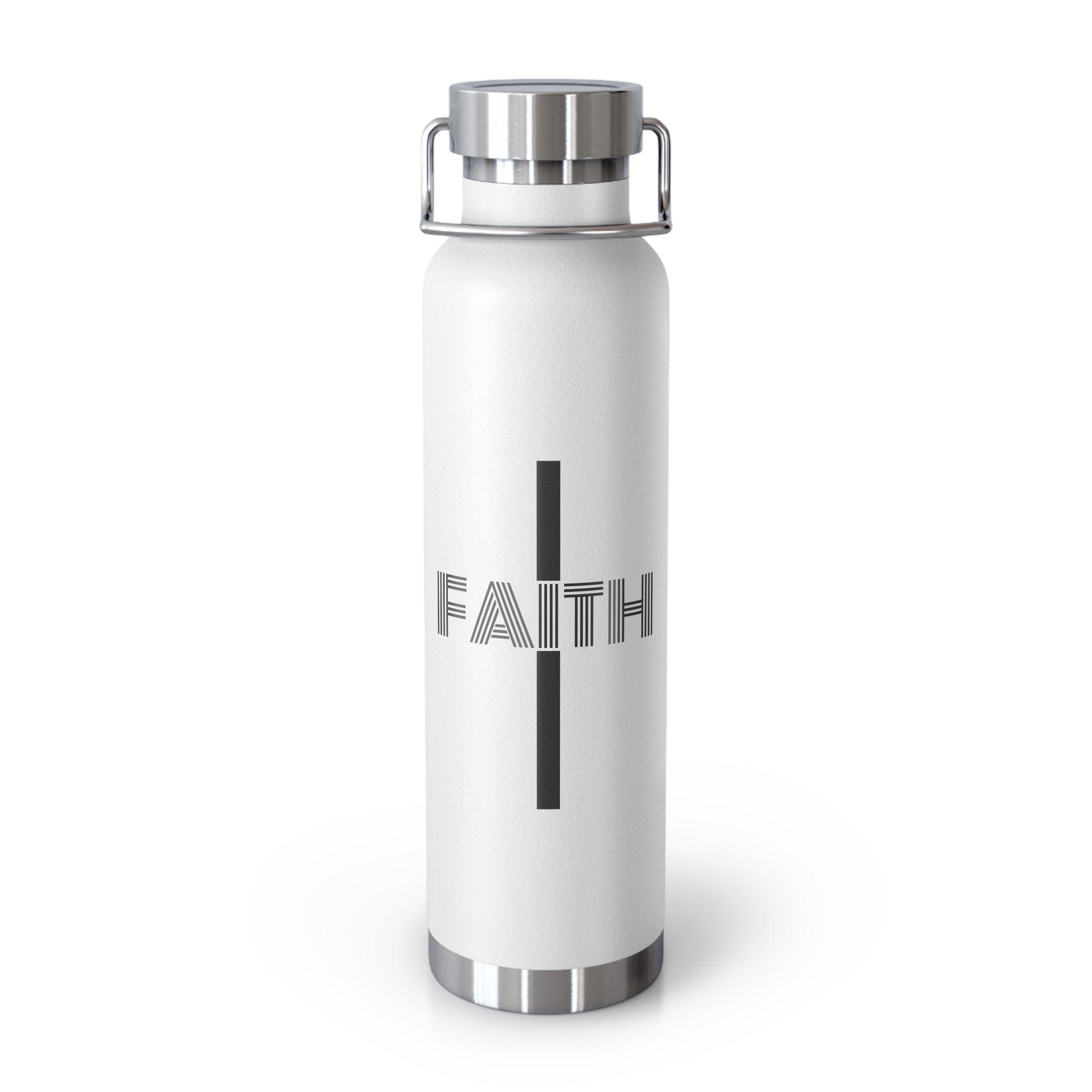 Faith Cross 22oz Insulated Water Bottle — Copper Vacuum Thermal Flask