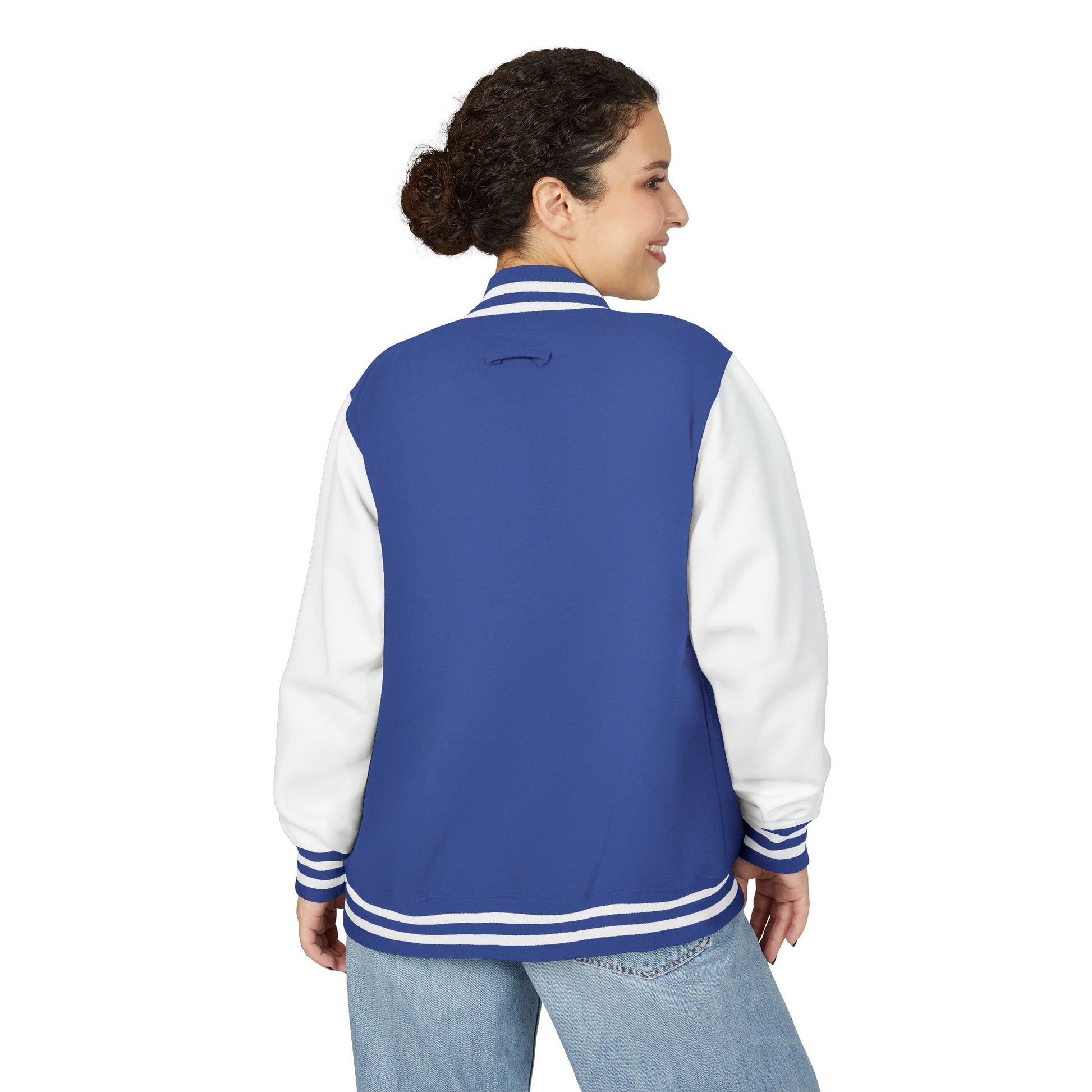 Unisex Heavyweight Letterman Jacket, Faith-based Jacket, Vintage Style Sports Jacket, College Spirit Wear, Casual Outwear, Gifts for Sports Lovers, Fall Fashion