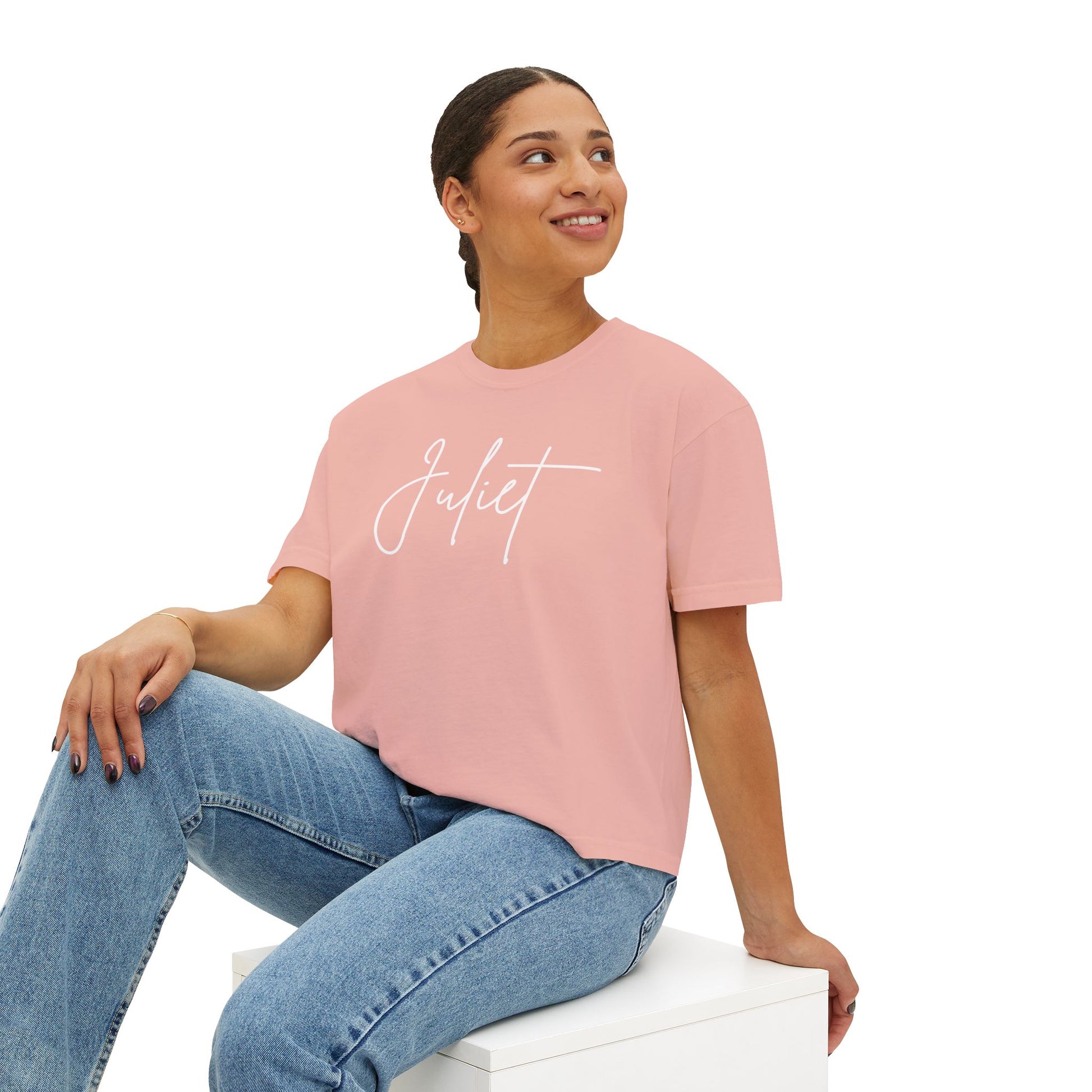 Juliet Valentine Women's Boxy Tee — Cute Valentine's Day Graphic