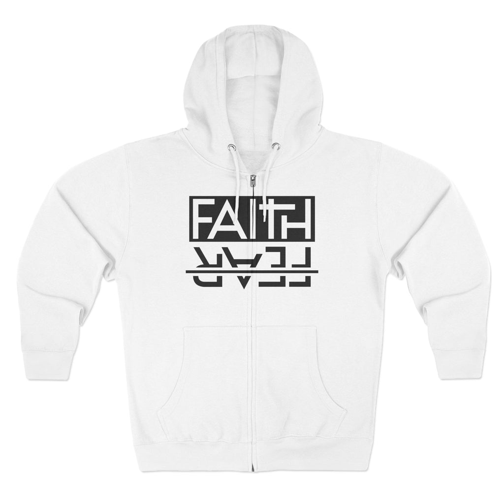 Faith Over Fear, Zip Hoodie, Unisex Hoodie, Cozy Oversized Hoodie, Inspirational Apparel, Versatile Layering Piece, Gift for Motivators, Goat God T-shirt