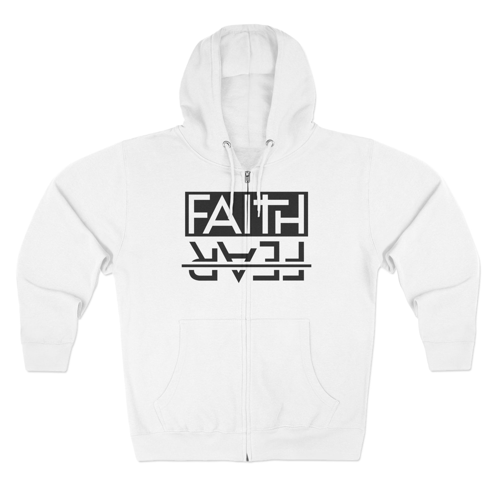 Faith Over Fear, Zip Hoodie, Unisex Hoodie, Cozy Oversized Hoodie, Inspirational Apparel, Versatile Layering Piece, Gift for Motivators, Goat God T-shirt