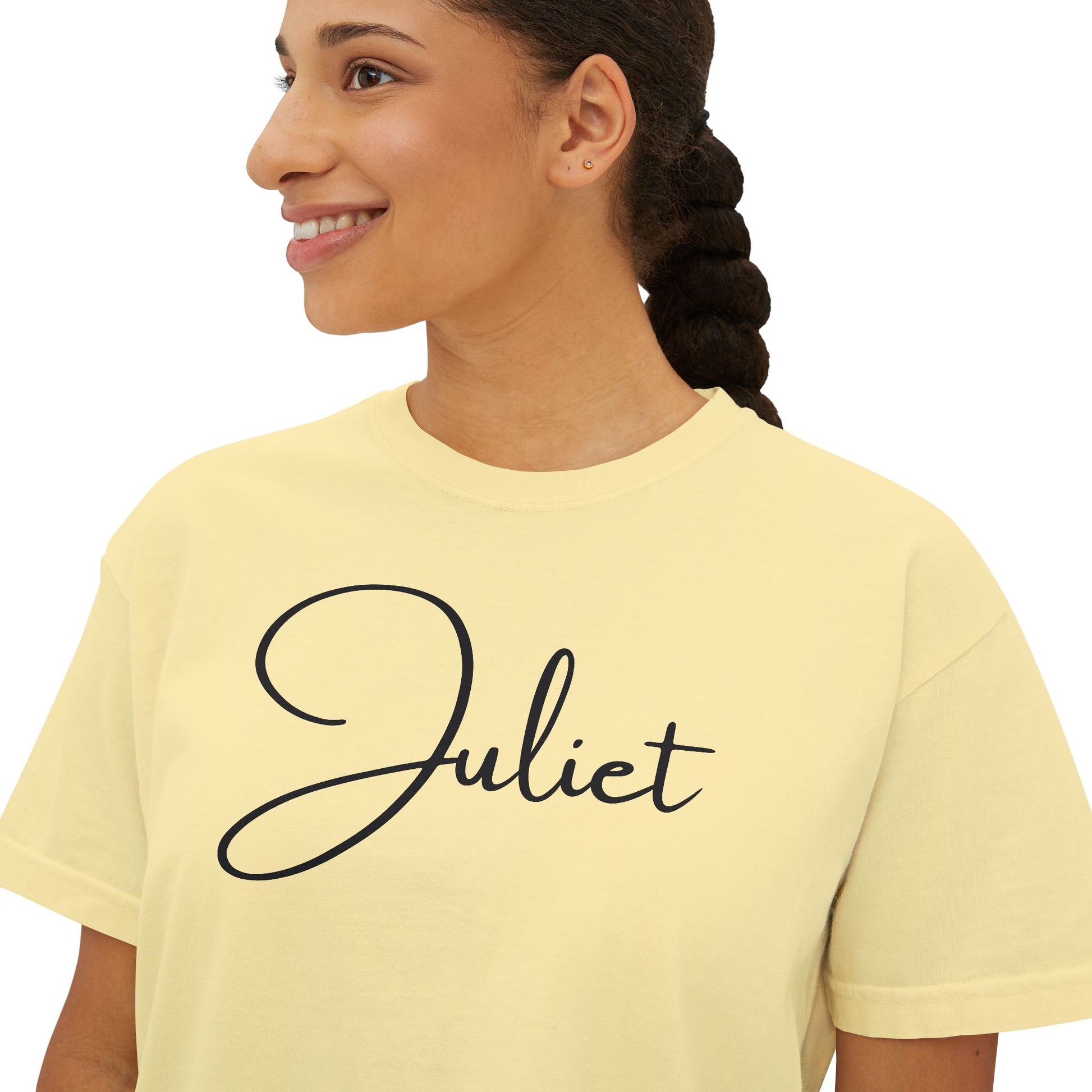 Juliet Valentine Women's Boxy Tee — Cute Valentine's Day Graphic