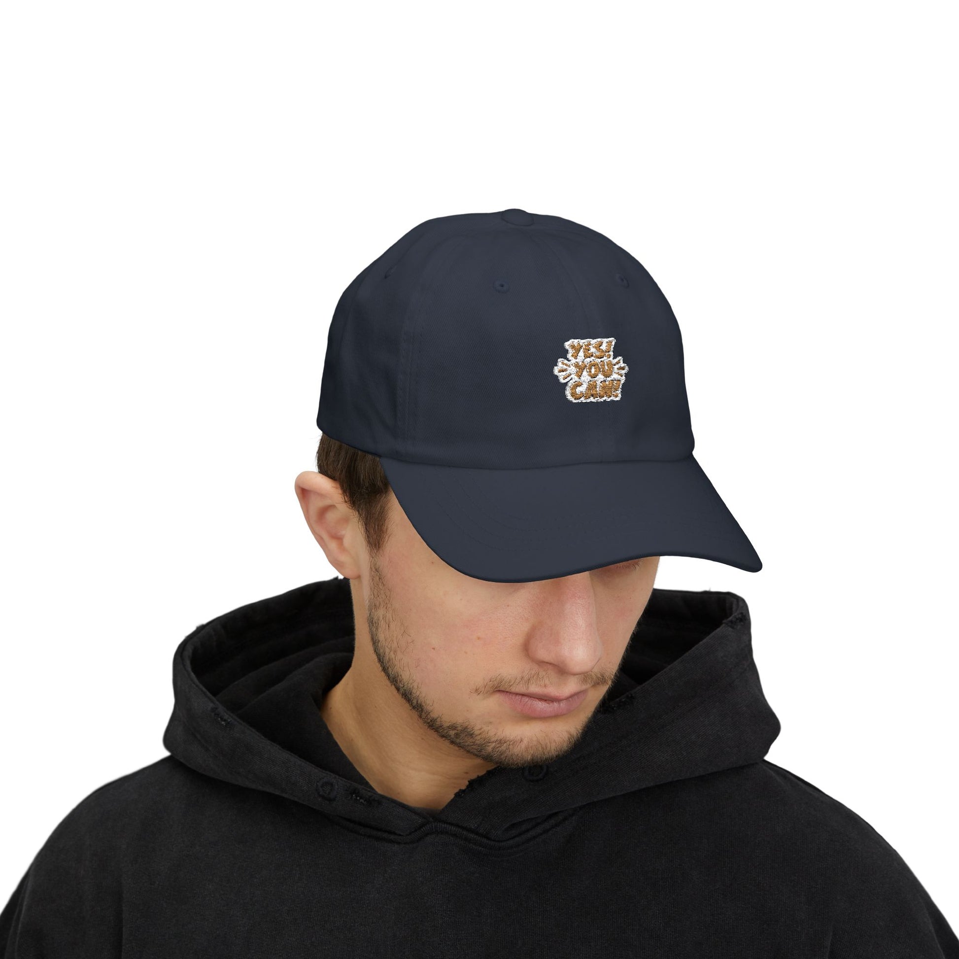 Yes! You Can Dad Cap - Motivational Hat for Fathers, Adjustable White Cap, Gift for Dad, Inspiring Dad Hat, Everyday Wear