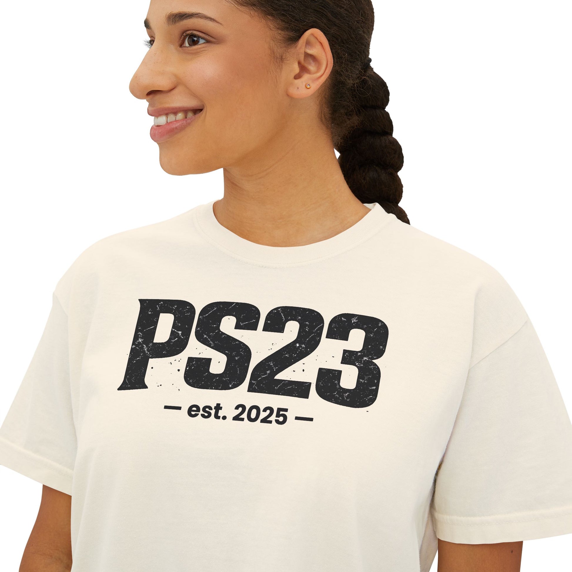 Psalm 23 Women's Boxy Tee — Inspirational Faith Graphic Shirt