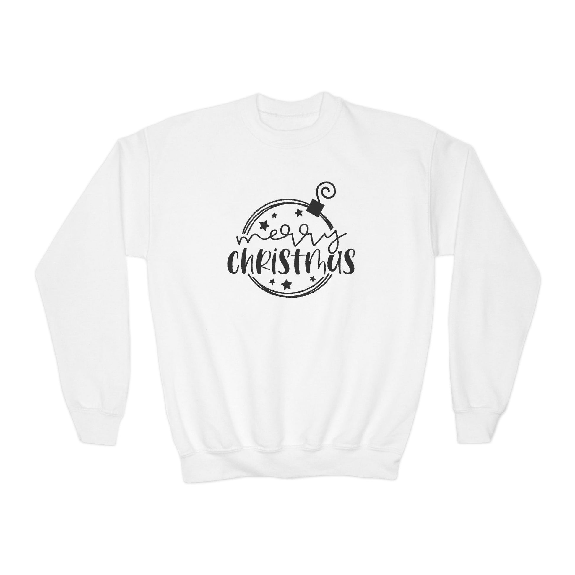 Youth Christmas Sweatshirt - Ornament Merry Christmas