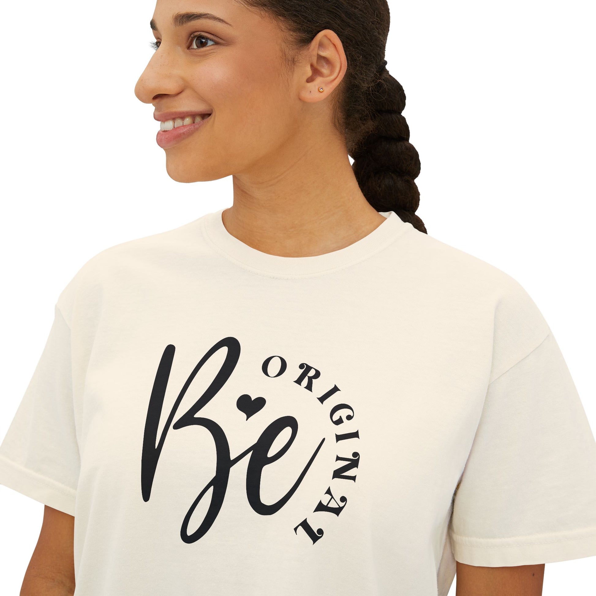 Be original, Women's Boxy Tee, Semi-crop tee,  Inspirational, Comfortable Everyday Style, Motivational Apparel, Self-confidence tee